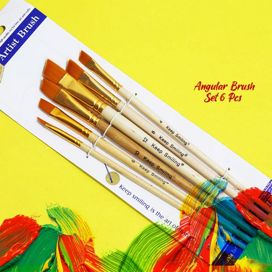 Keep Smiling Angular Brush Set of 6